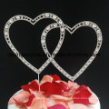 Love Rhinestone Heart Wedding Cake Topper pour la décoration de gâteau